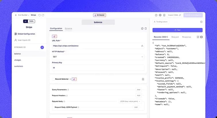 Airbyte product interface