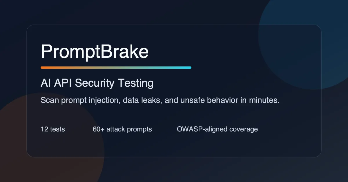 PromptBrake product dashboard and interface