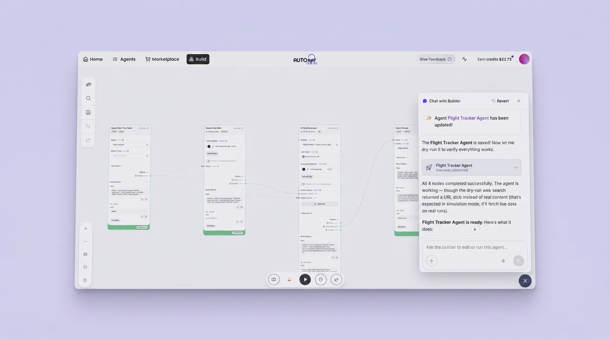 AutoGPT product interface