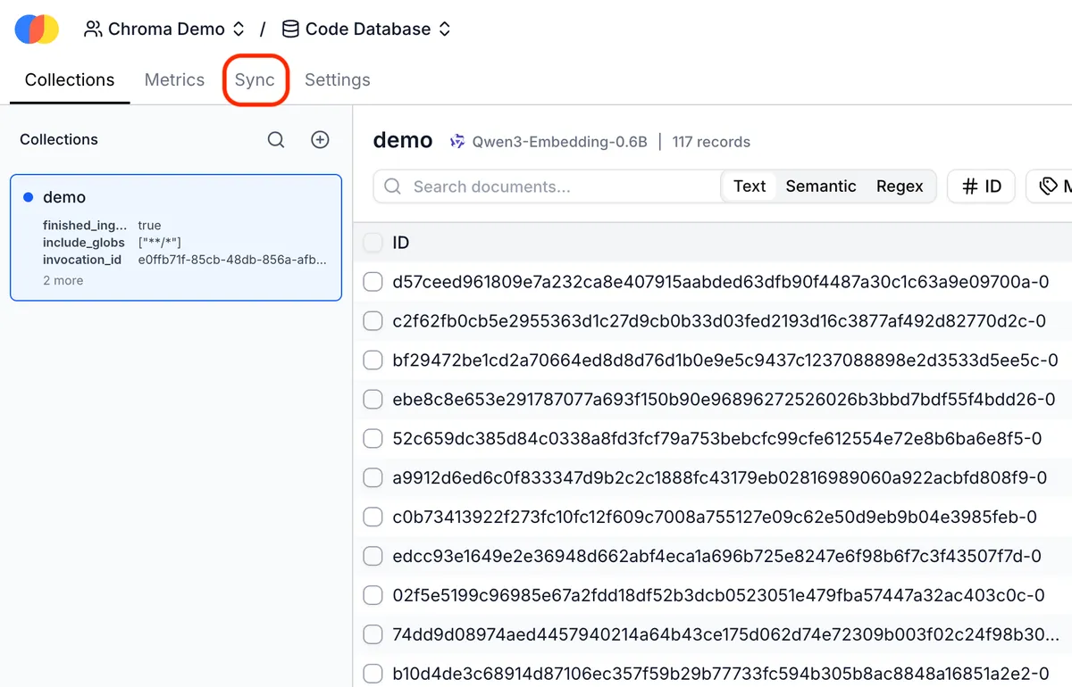 ChromaDB product interface