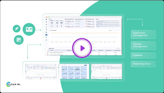 ClearML product dashboard and interface