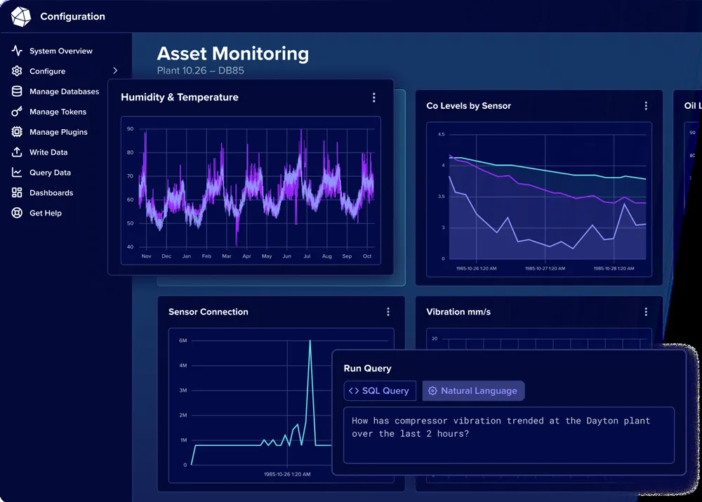 InfluxDB product interface