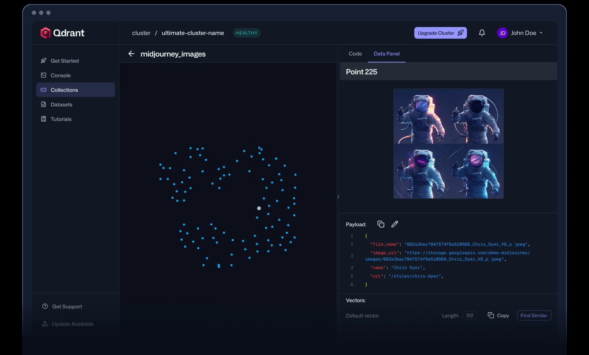Qdrant product dashboard and interface