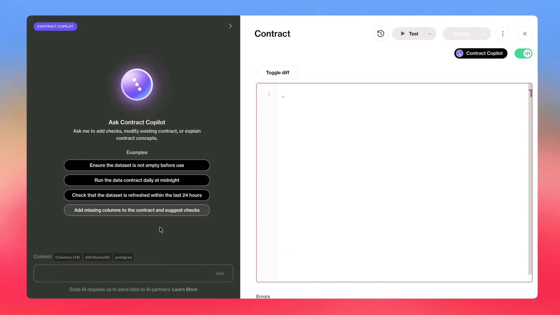 Soda product interface