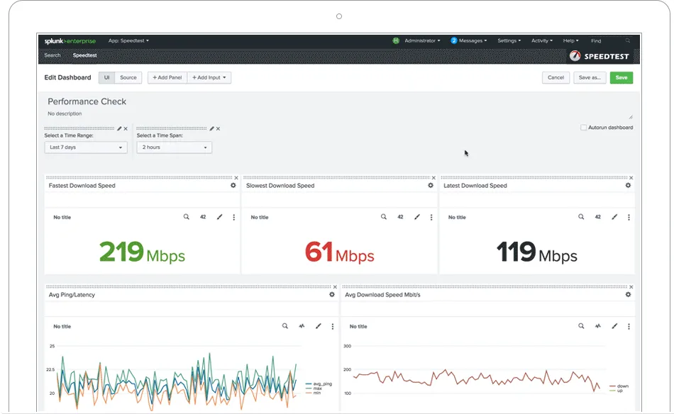 Splunk product interface