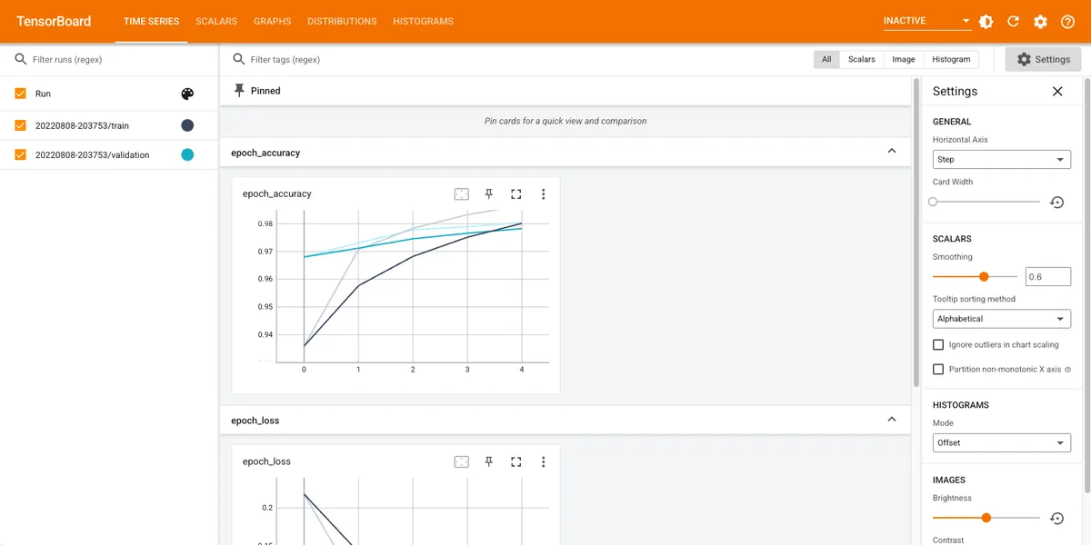 TensorFlow product interface