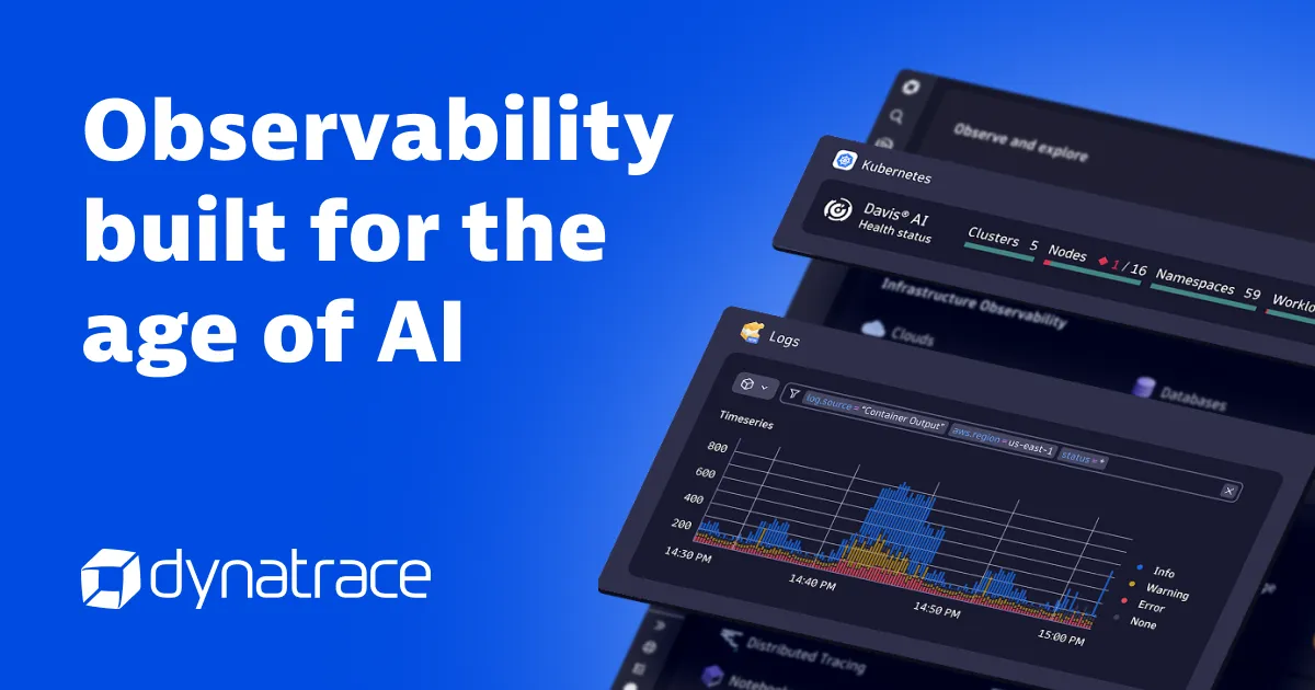 Dynatrace product dashboard and interface